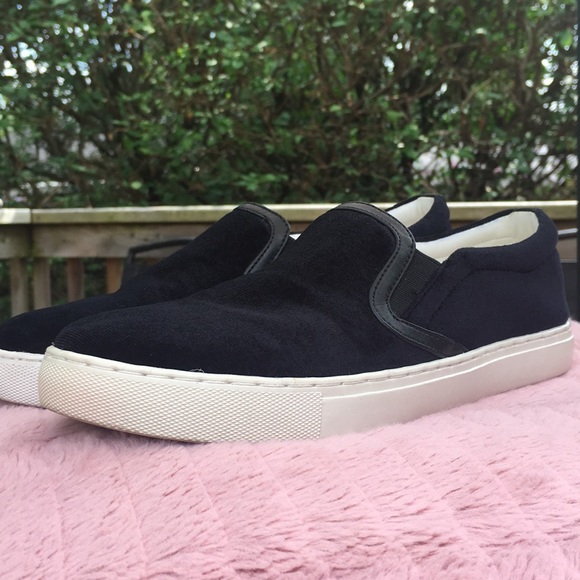 HP!💎 Sam Edelman, Lacey Black Velvet, Slip On Sneaker, Sz 7.5 - Picture 4 of 10